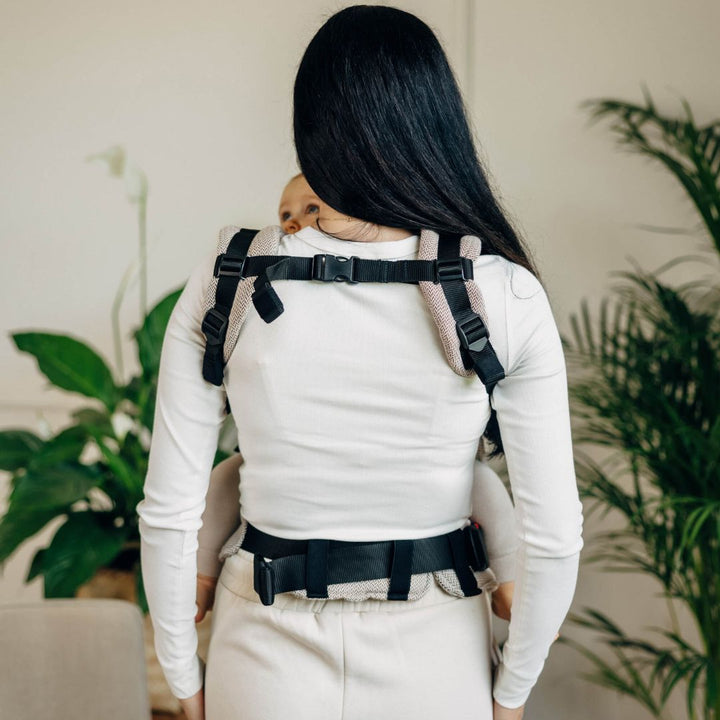 LennyLamb-LennyUpgrade "My First" Baby Carrier - Little Herringbone Almond - Cloth and Carry