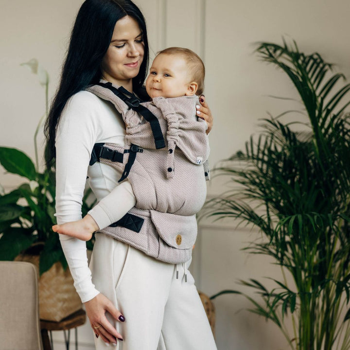 LennyLamb-LennyUpgrade "My First" Baby Carrier - Little Herringbone Almond - Cloth and Carry