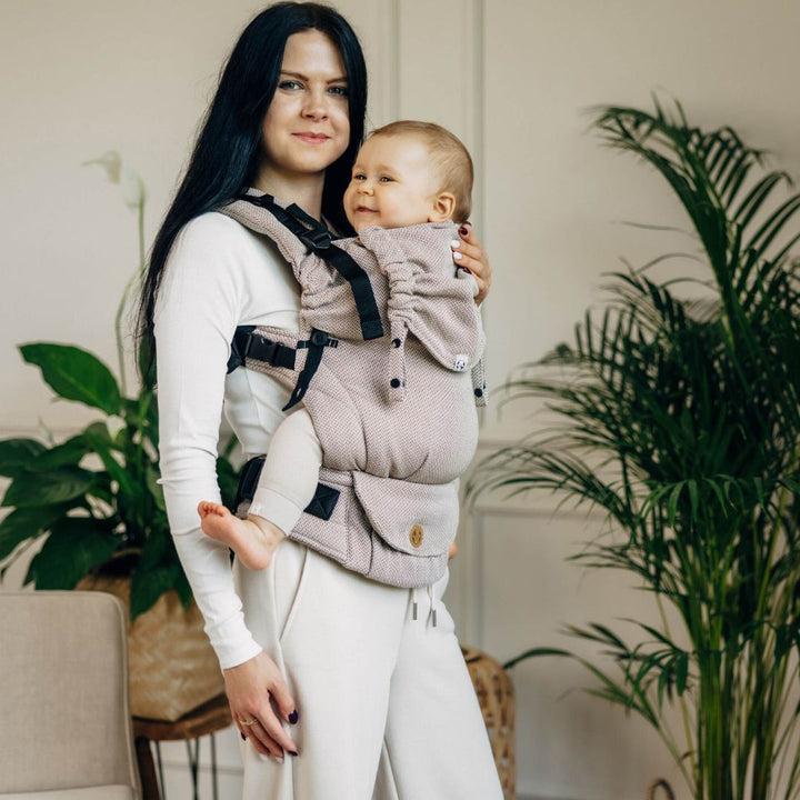 LennyLamb-LennyUpgrade "My First" Baby Carrier - Little Herringbone Almond - Cloth and Carry