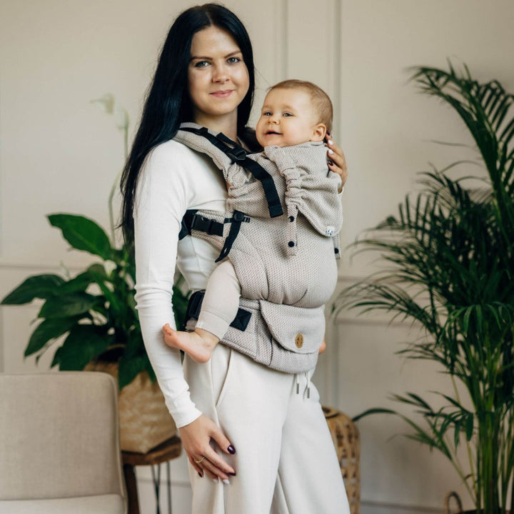 LennyLamb-LennyUpgrade "My First" Baby Carrier - Little Herringbone Almond - Cloth and Carry