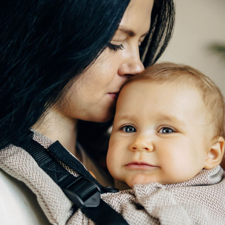 LennyLamb-LennyUpgrade "My First" Baby Carrier - Little Herringbone Almond - Cloth and Carry