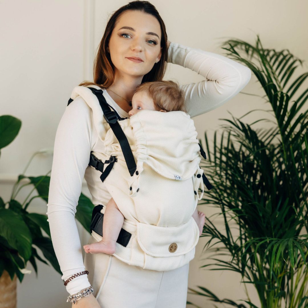 LennyLamb - LennyUpgrade "My First" Baby Carrier - Little Herringbone Luce - Cloth and Carry
