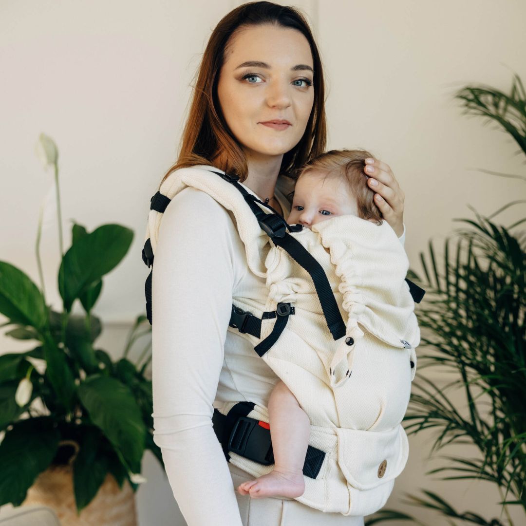 LennyLamb - LennyUpgrade "My First" Baby Carrier - Little Herringbone Luce - Cloth and Carry