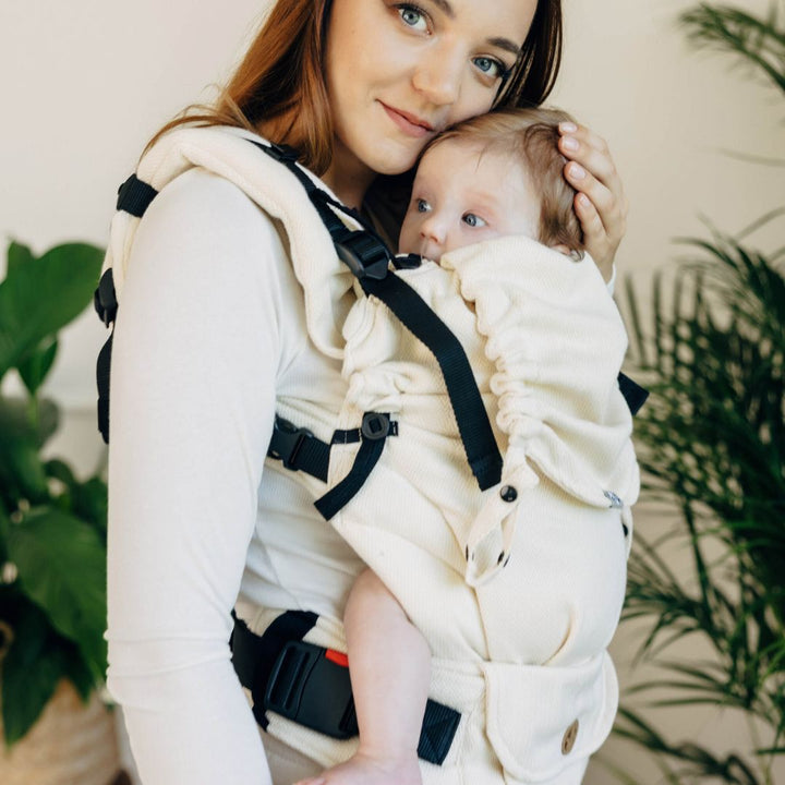 LennyLamb - LennyUpgrade "My First" Baby Carrier - Little Herringbone Luce - Cloth and Carry