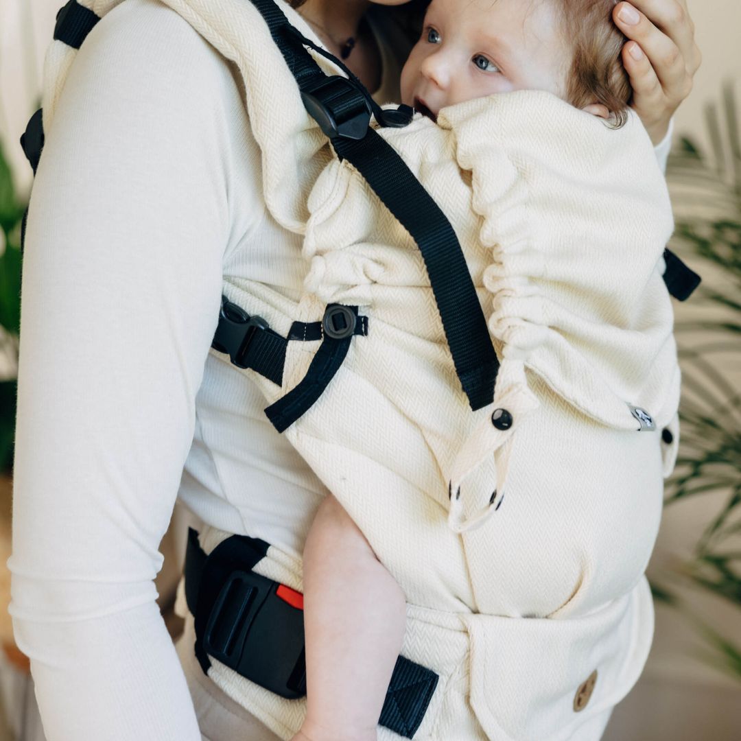 LennyLamb - LennyUpgrade "My First" Baby Carrier - Little Herringbone Luce - Cloth and Carry