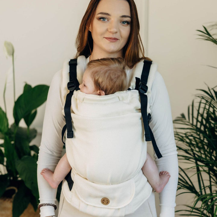 LennyLamb - LennyUpgrade "My First" Baby Carrier - Little Herringbone Luce - Cloth and Carry