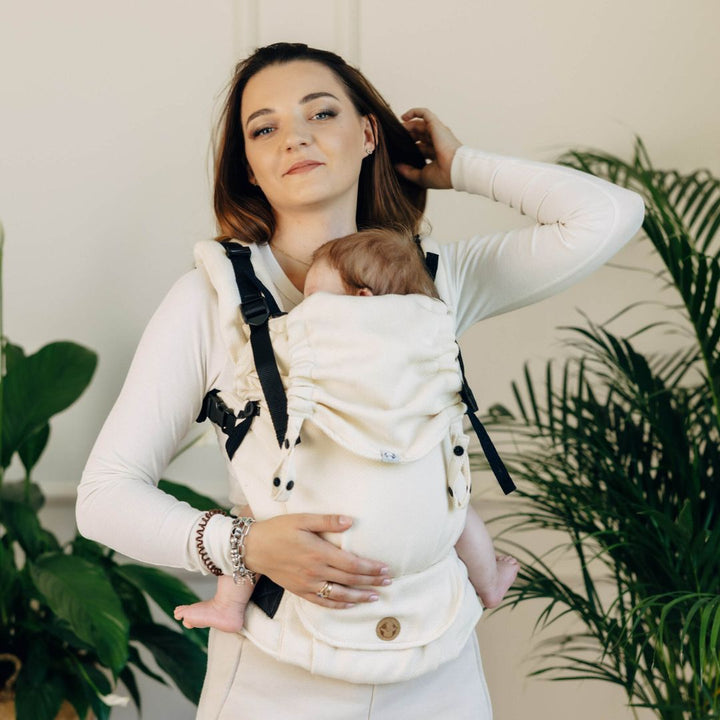 LennyLamb - LennyUpgrade "My First" Baby Carrier - Little Herringbone Luce - Cloth and Carry