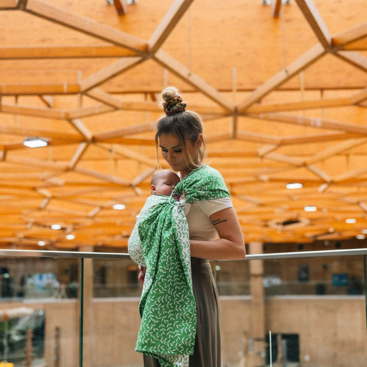 LennyLamb - LennyLamb Ring Sling - Enchanted Nook Evergreen (Cotton/TENCEL Blend) - Cloth and Carry