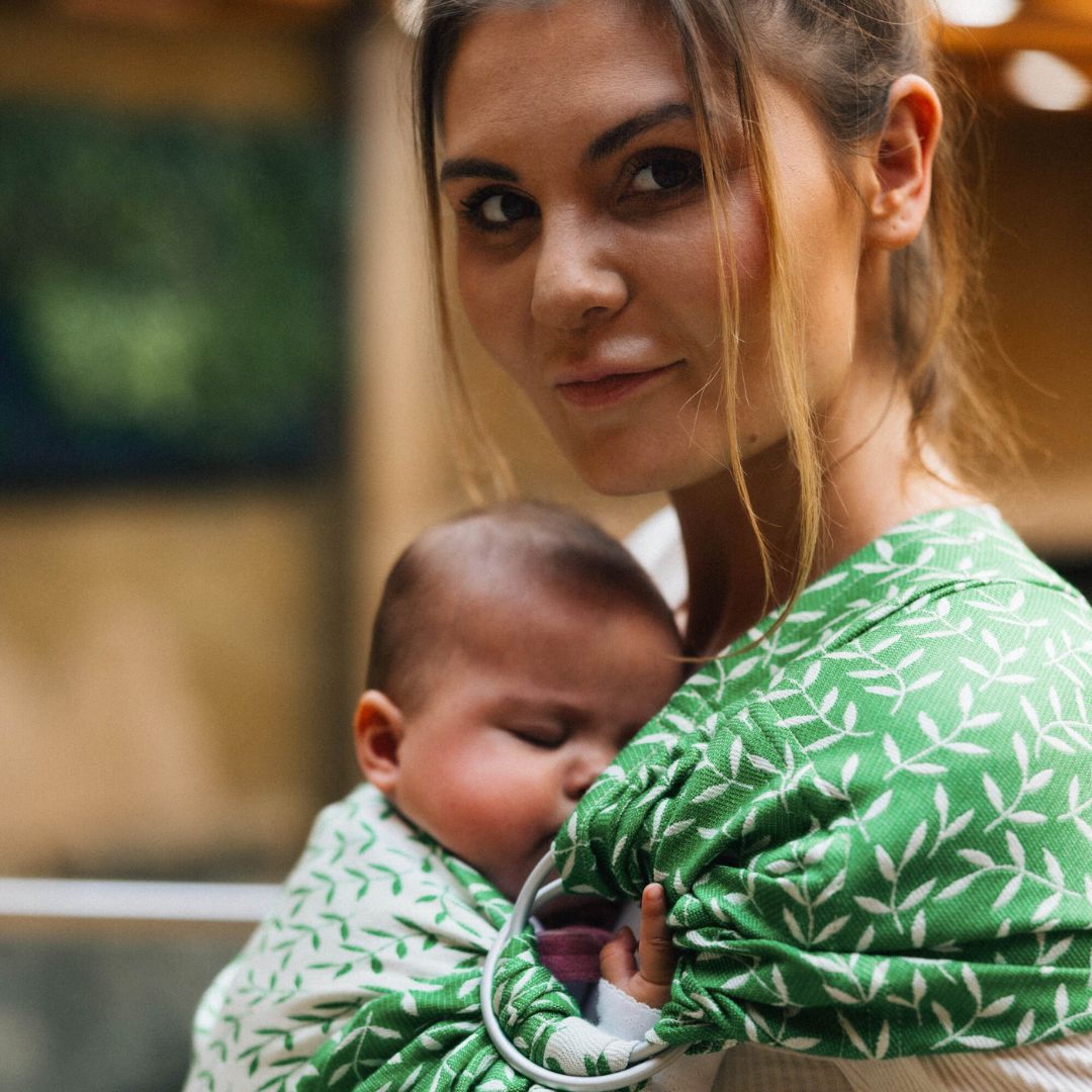LennyLamb - LennyLamb Ring Sling - Enchanted Nook Evergreen (Cotton/TENCEL Blend) - Cloth and Carry