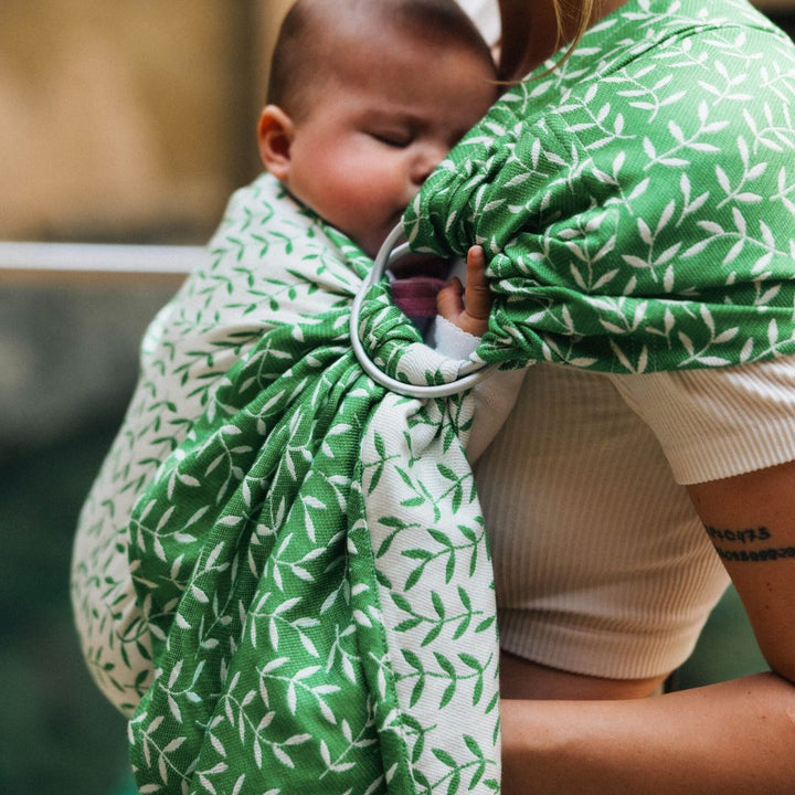 LennyLamb - LennyLamb Ring Sling - Enchanted Nook Evergreen (Cotton/TENCEL Blend) - Cloth and Carry