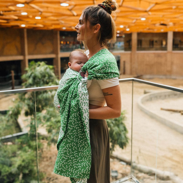 LennyLamb - LennyLamb Ring Sling - Enchanted Nook Evergreen (Cotton/TENCEL Blend) - Cloth and Carry