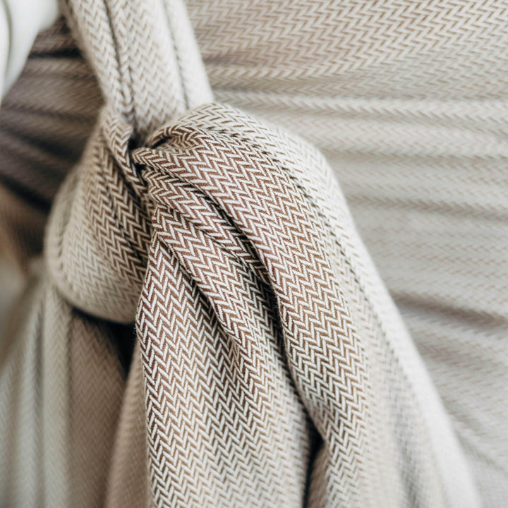 LennyLamb - LennyLamb Baby Sling Woven Wrap - Little Herringbone Almond - Cloth and Carry