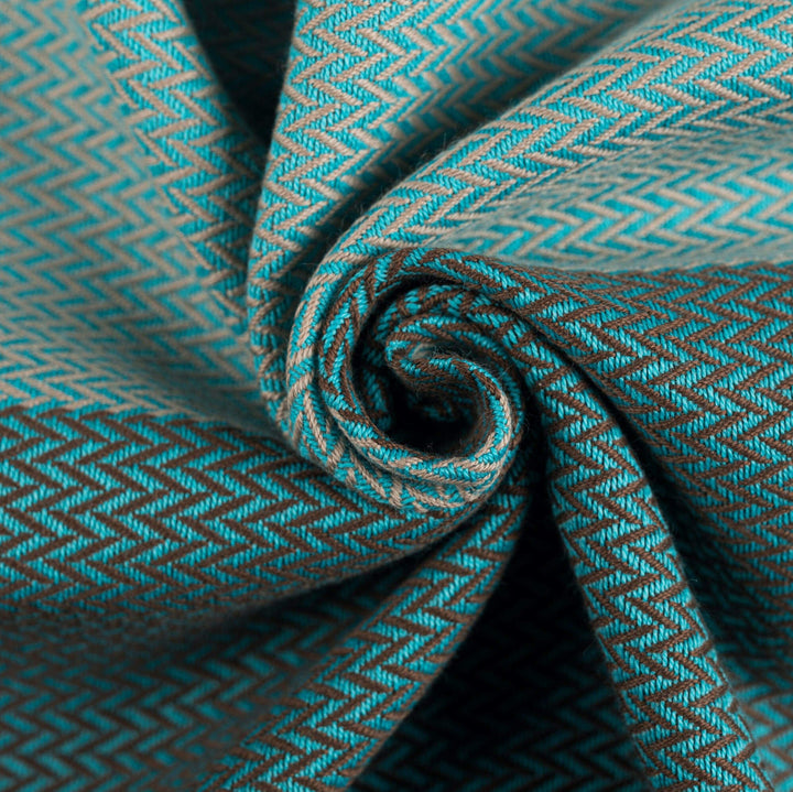 LennyLamb - LennyLamb Baby Sling Woven Wrap - Little Herringbone Baby Mint * GRADE B * - Cloth and Carry