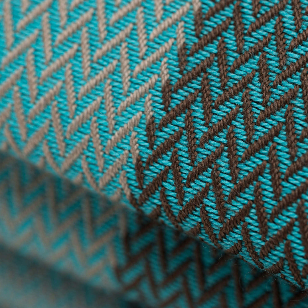 LennyLamb - LennyLamb Baby Sling Woven Wrap - Little Herringbone Baby Mint * GRADE B * - Cloth and Carry