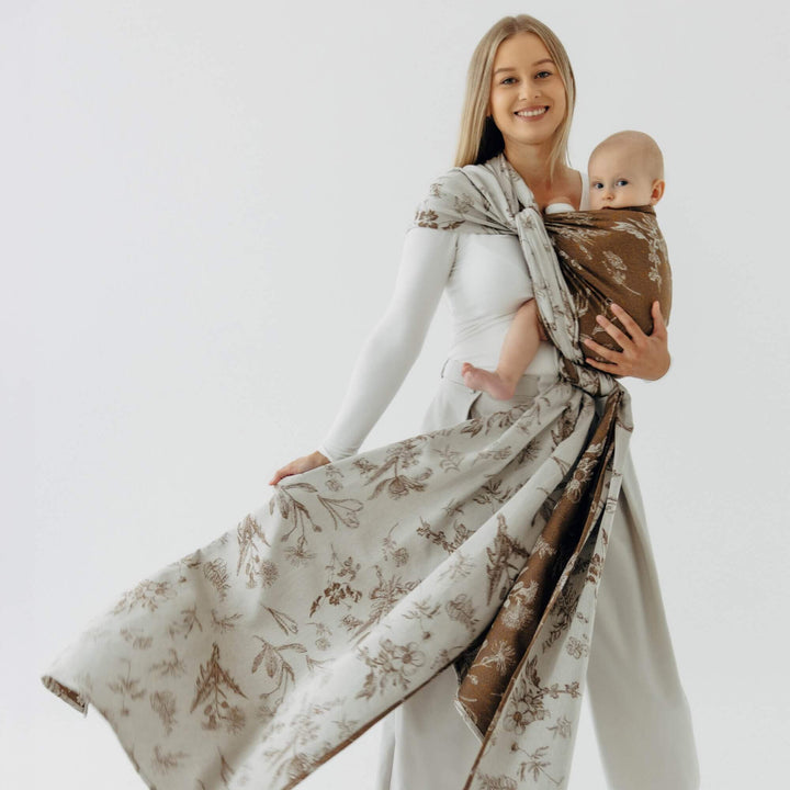 LennyLamb Woven Wrap - Herbarium Raindrops  * Ships in two weeks *