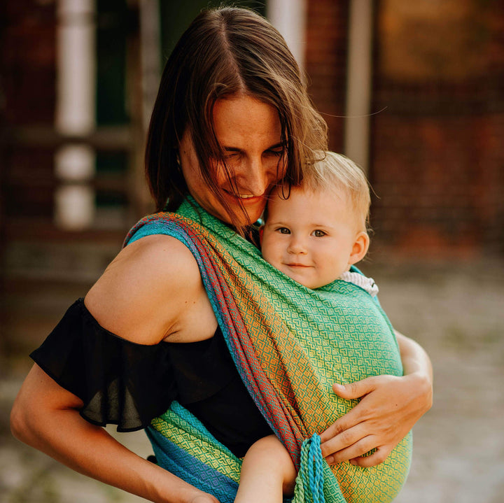 LennyLamb - LennyLamb Baby Sling Woven Wrap - Little Love Jungle with Fringe (100% Cotton) - Cloth and Carry