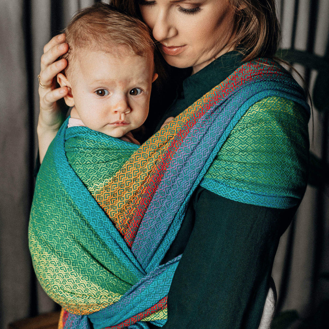 LennyLamb - LennyLamb Baby Sling Woven Wrap - Little Love Jungle with Fringe (100% Cotton) - Cloth and Carry