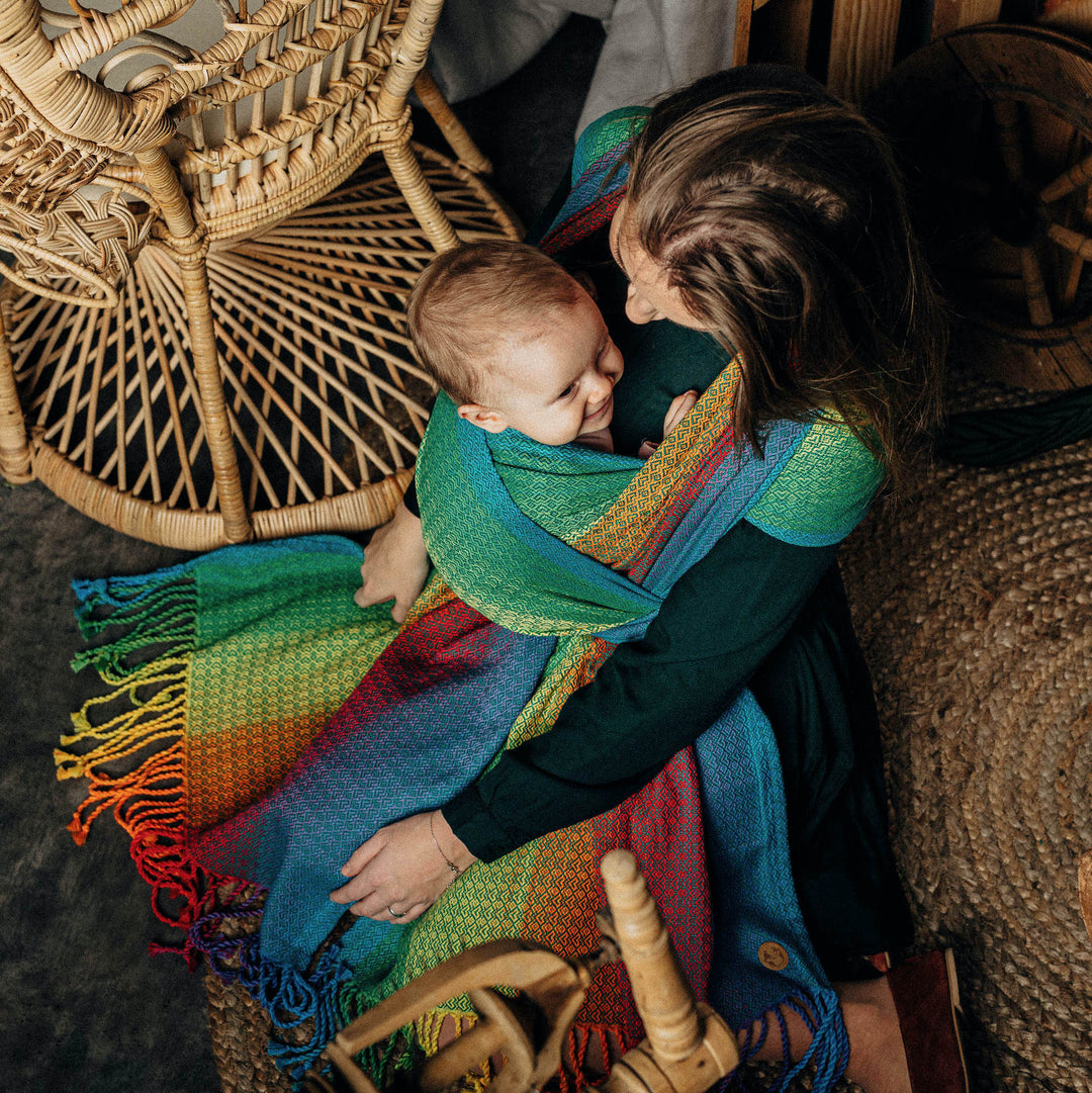 LennyLamb - LennyLamb Baby Sling Woven Wrap - Little Love Jungle with Fringe (100% Cotton) - Cloth and Carry