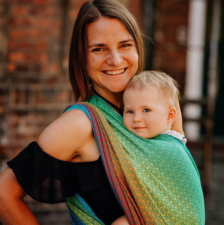 LennyLamb - LennyLamb Baby Sling Woven Wrap - Little Love Jungle with Fringe (100% Cotton) - Cloth and Carry