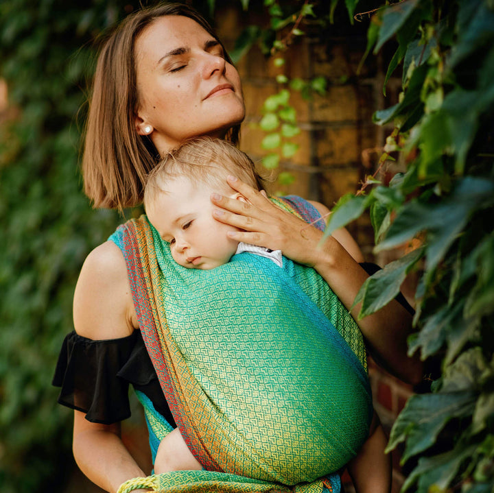 LennyLamb - LennyLamb Baby Sling Woven Wrap - Little Love Jungle with Fringe (100% Cotton) - Cloth and Carry