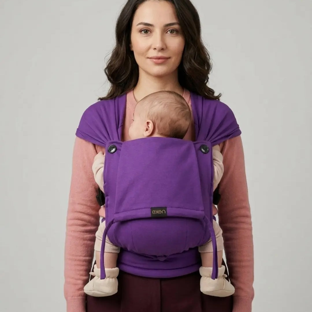 Neko Tiny Hybrid Newborn / Preemie Baby Carrier - Cosmic Plum