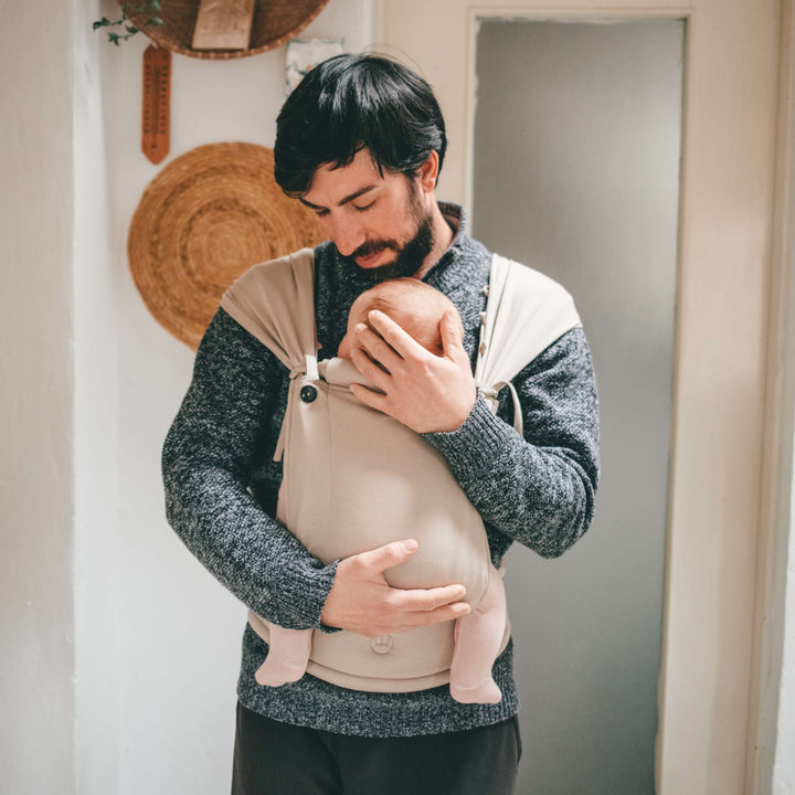 Neko Slings - Neko Tiny Hybrid Newborn / Preemie Baby Carrier - Sand - Cloth and Carry