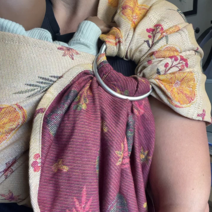 LennyLamb Ring Sling - Orange Spice (Cotton and Metallic Yarn)