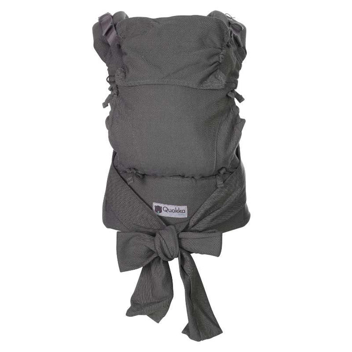 QuokkaBaby-QuokkaBaby Half Buckle Mei Carrier - Light Grey - Cloth and Carry