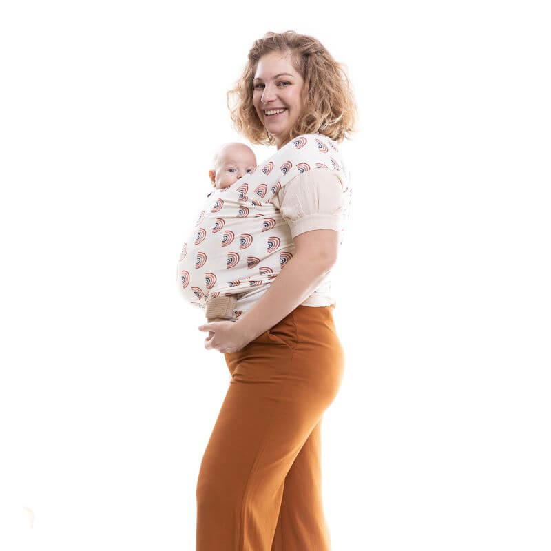 Boba-Boba Serenity Newborn Stretchy Wrap - Rainbows - Cloth and Carry