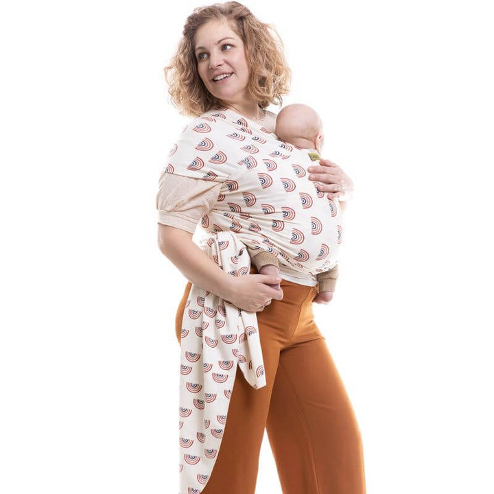 Boba-Boba Serenity Newborn Stretchy Wrap - Rainbows - Cloth and Carry