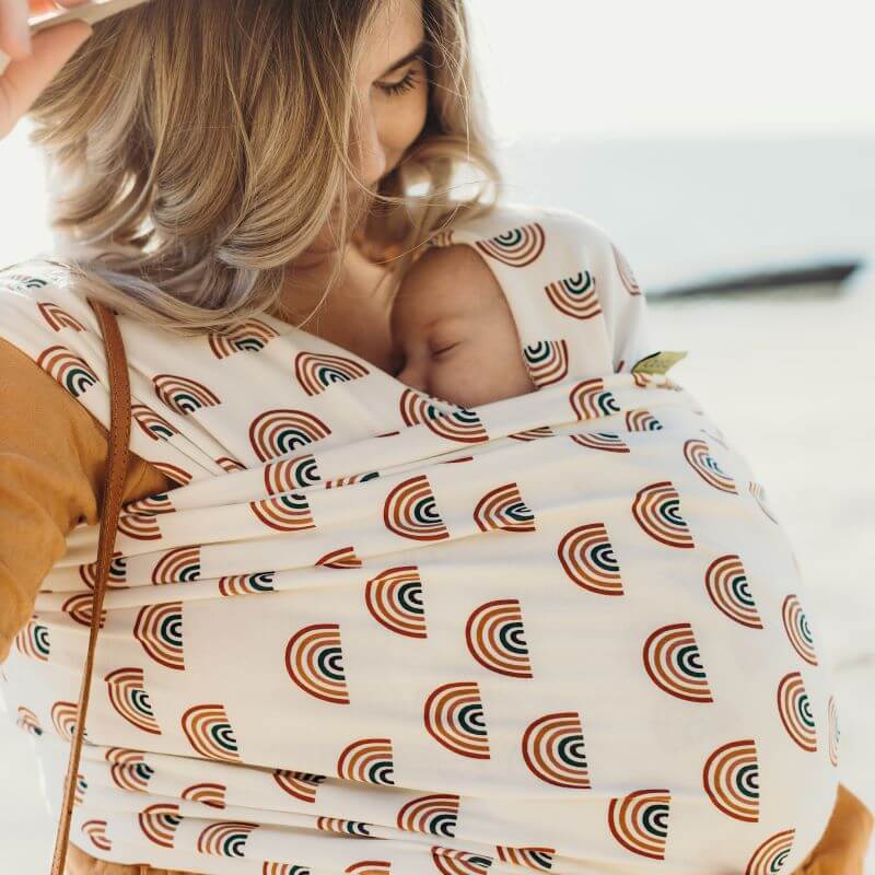 Boba-Boba Serenity Newborn Stretchy Wrap - Rainbows - Cloth and Carry