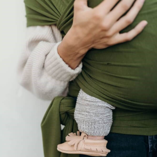 Boba-Boba Serenity Stretchy Wrap - Pesto - Cloth and Carry