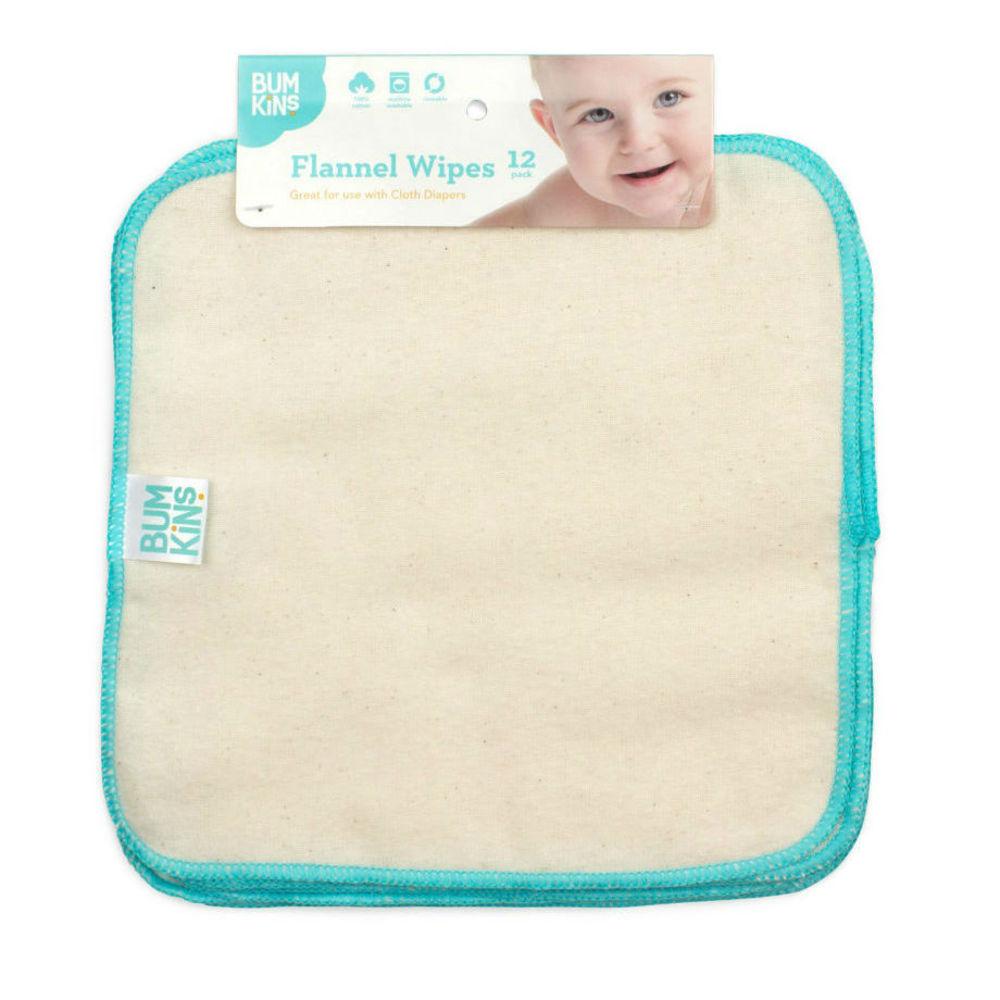 Bumkins-Bumkins Flannel Wipes (12pk) - Cloth & Carry