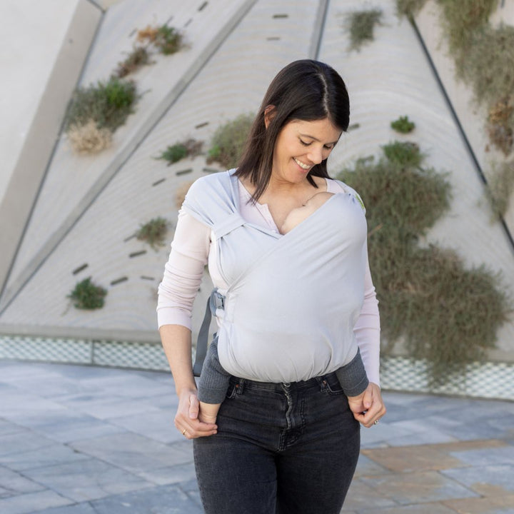 Boba-BABY CARRIER HIRE: Boba Bliss Hybrid Stretchy Newborn Wrap Carrier - Cloth and Carry