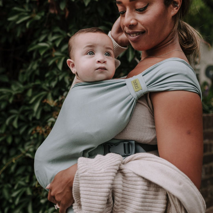 Boba-BABY CARRIER HIRE: Boba Bliss Hybrid Stretchy Newborn Wrap Carrier - Cloth and Carry