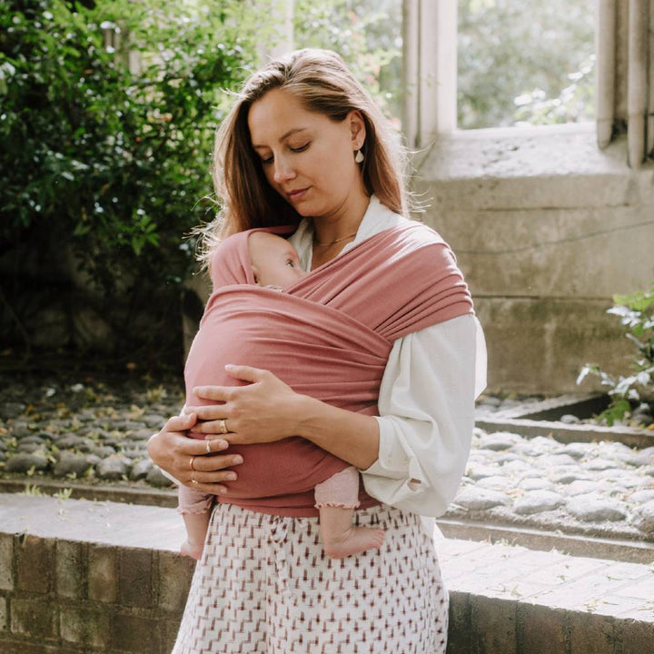 Boba-Boba Newborn Stretchy Wrap - Dusty Pink - Cloth and Carry