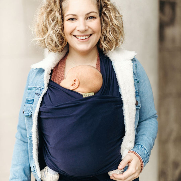 Boba-Boba Newborn Stretchy Wrap - Navy - Cloth and Carry