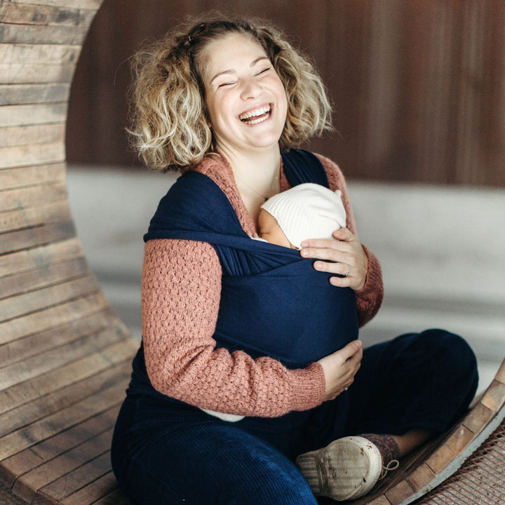 Boba-Boba Newborn Stretchy Wrap - Navy - Cloth and Carry