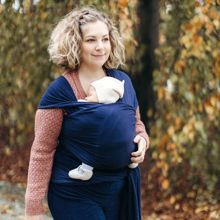 Boba-Boba Newborn Stretchy Wrap - Navy - Cloth and Carry