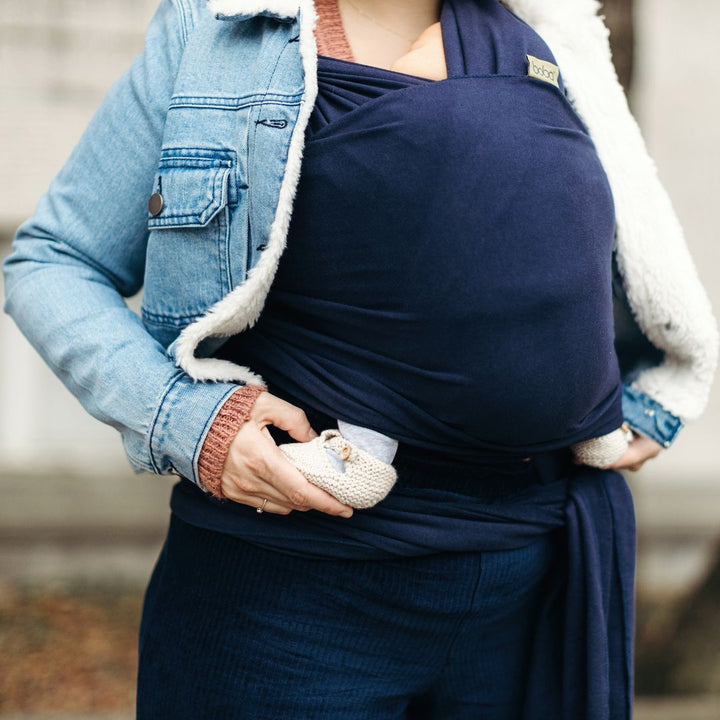 Boba-Boba Newborn Stretchy Wrap - Navy - Cloth and Carry