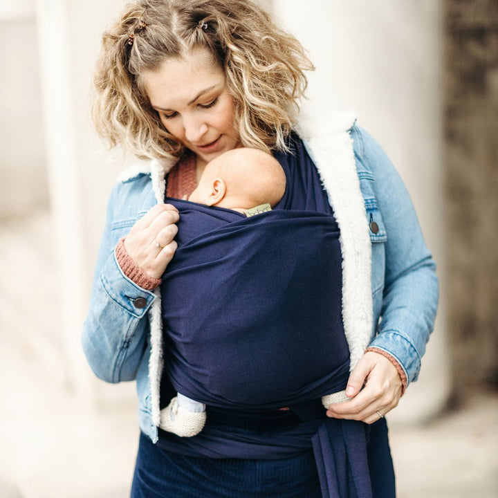 Boba-Boba Newborn Stretchy Wrap - Navy - Cloth and Carry