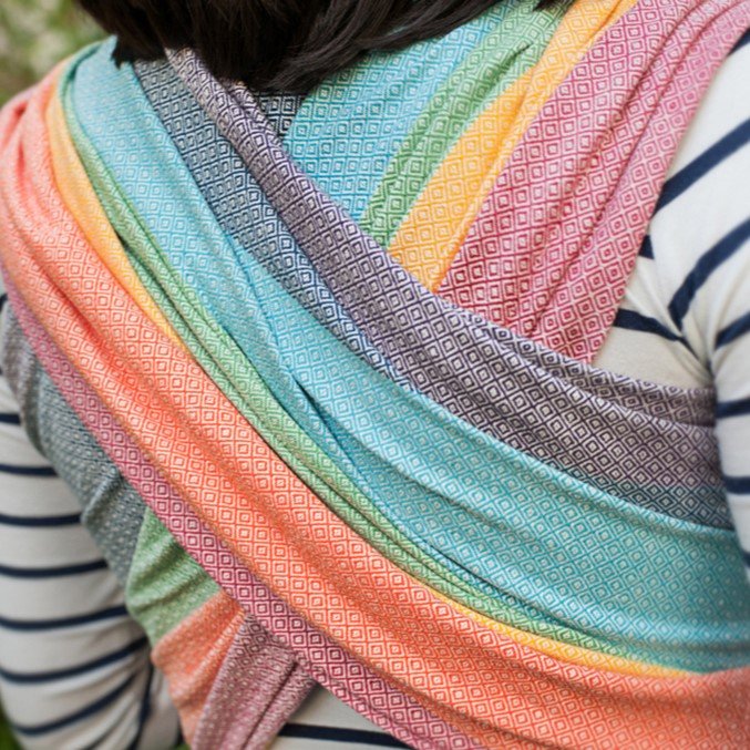 Girasol-Girasol Woven Wrap - Light Rainbow - Cloth and Carry