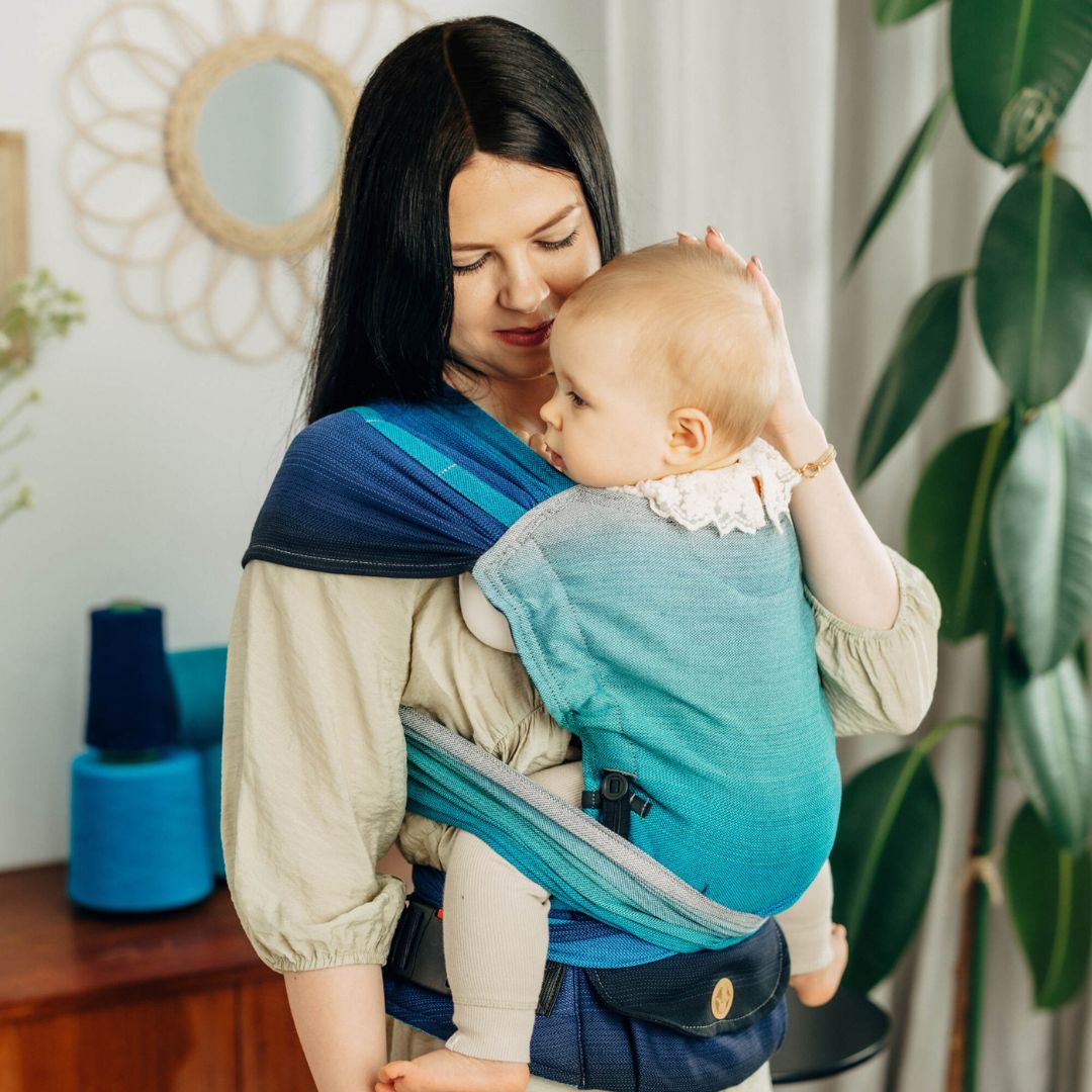 LennyLamb-LennyHybrid Half Buckle Baby Carrier - Airglow (100% Cotton) - Cloth and Carry