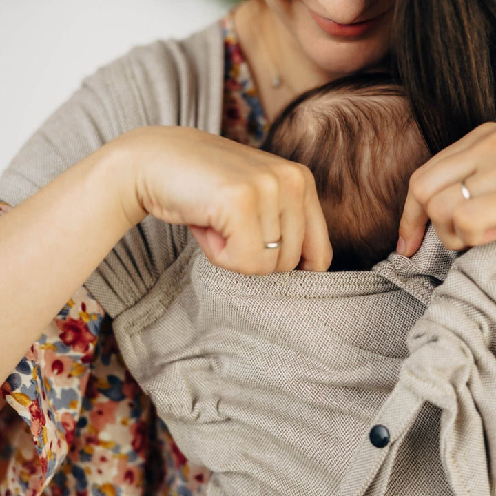 LennyLamb-LennyHybrid Half Buckle Baby Carrier - Peanut Butter (100% Cotton) - Cloth and Carry