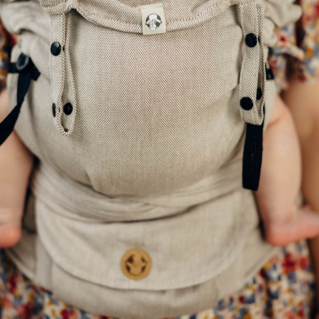 LennyLamb-LennyHybrid Half Buckle Baby Carrier - Peanut Butter (100% Cotton) - Cloth and Carry