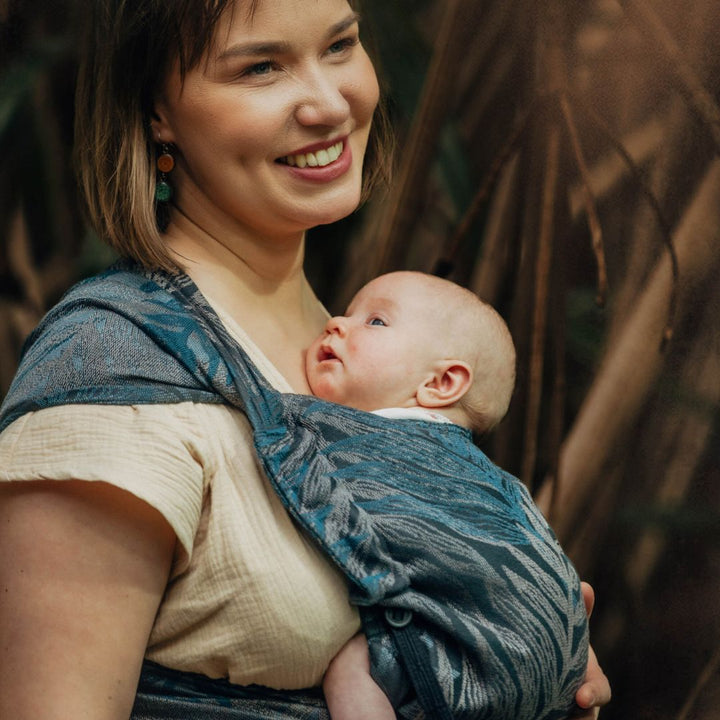 LennyLamb-LennyHybrid Half Buckle Baby Carrier - Rainforest Nocturnal (Cotton/Tencel) *PRE-ORDER* - Cloth and Carry