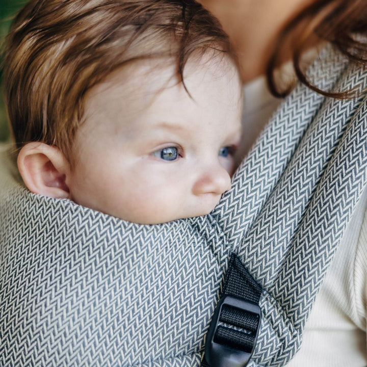 LennyLamb-LennyLight Baby Carrier - Little Herringbone Grey (100% Cotton) - Cloth and Carry