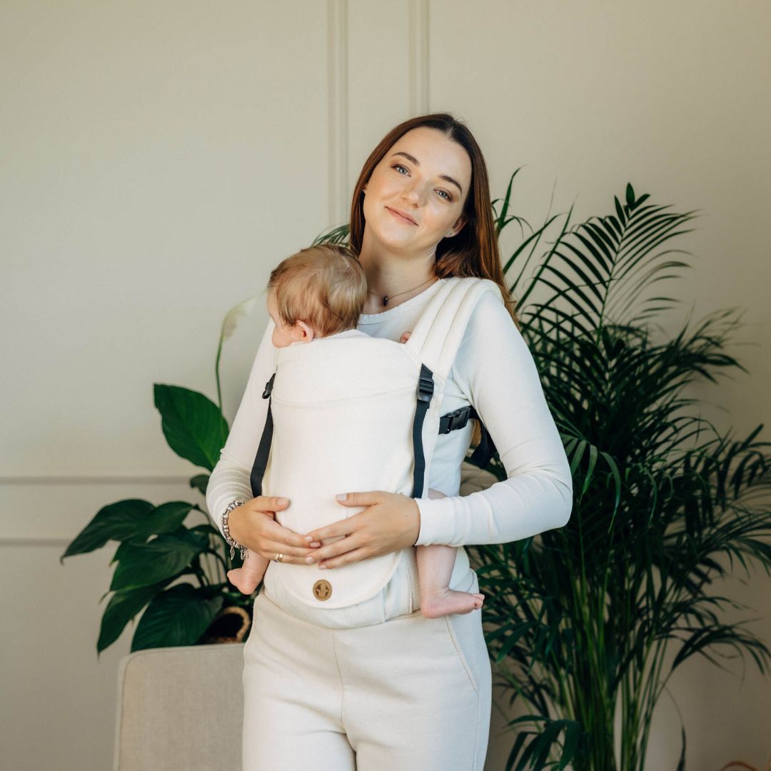 LennyLamb-LennyLight Baby Carrier - Little Herringbone Luce (100% Cotton) - Cloth and Carry