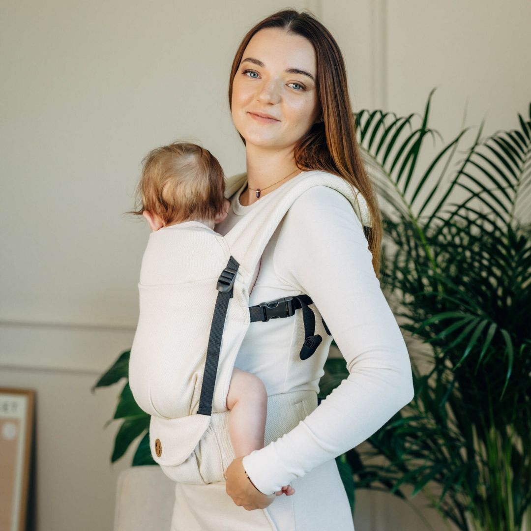 LennyLamb-LennyLight Baby Carrier - Little Herringbone Luce (100% Cotton) - Cloth and Carry