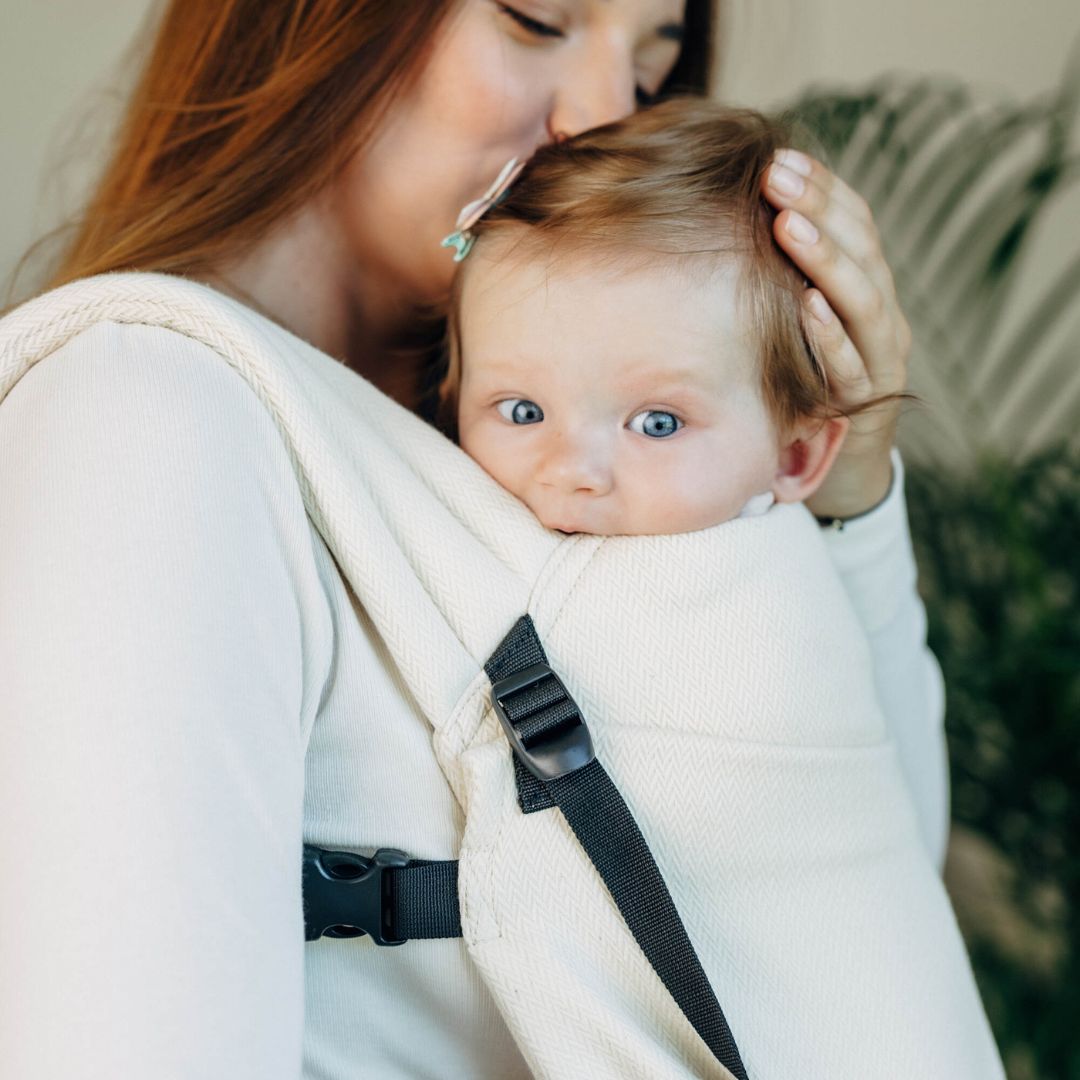 LennyLamb-LennyLight Baby Carrier - Little Herringbone Luce (100% Cotton) - Cloth and Carry